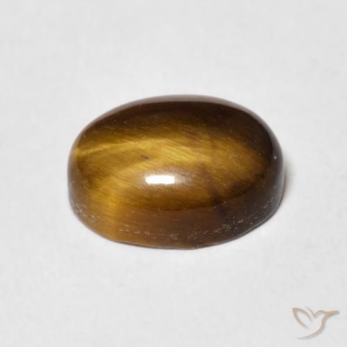 Œil de tigre Brun moyen naturelle ovale, 3.09 ct, Opaque