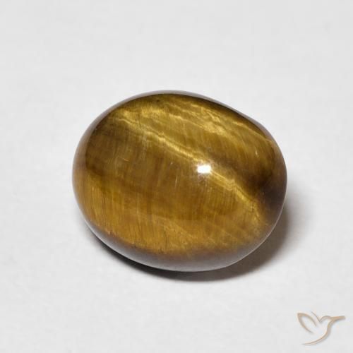 Œil de tigre Brun doré naturelle ovale, 3.30 ct, Opaque