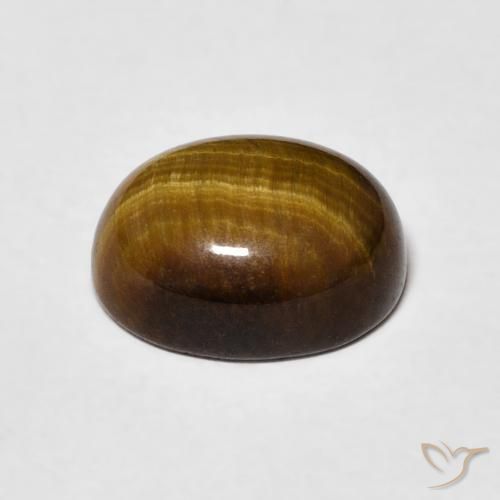 Œil de tigre Brun doré naturelle ovale, 3.30 ct, Opaque