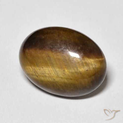 Œil de tigre Marron chaud naturelle ovale, 8.85 ct, Opaque