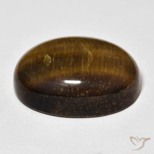Œil de tigre Medium Light-Brown naturelle ovale, 36.66 ct, Opaque