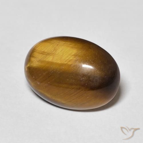 Œil de tigre Marron chaud naturelle ovale, 4.47 ct, Opaque