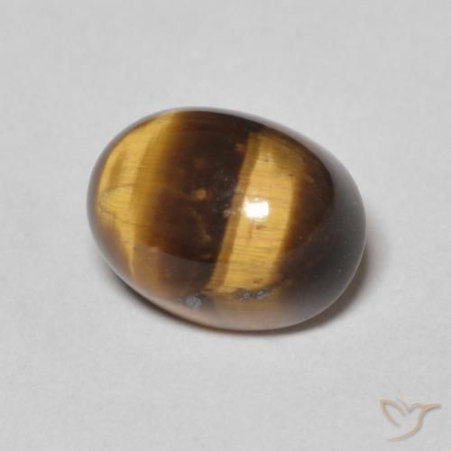 Œil de tigre Brun pain d'épices naturelle ovale, 2.83 ct, Opaque