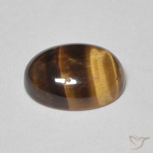 Œil de tigre Brun pain d'épices naturelle ovale, 2.20 ct, Opaque