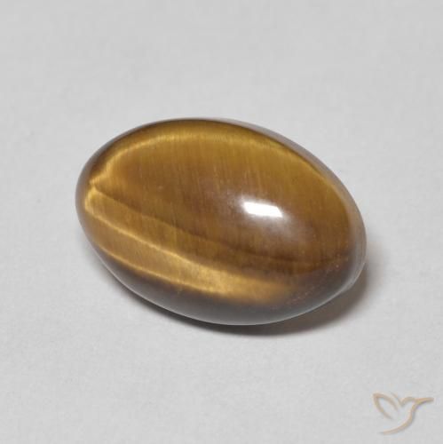 Œil de tigre Marron chaud naturelle ovale, 3.71 ct, Opaque