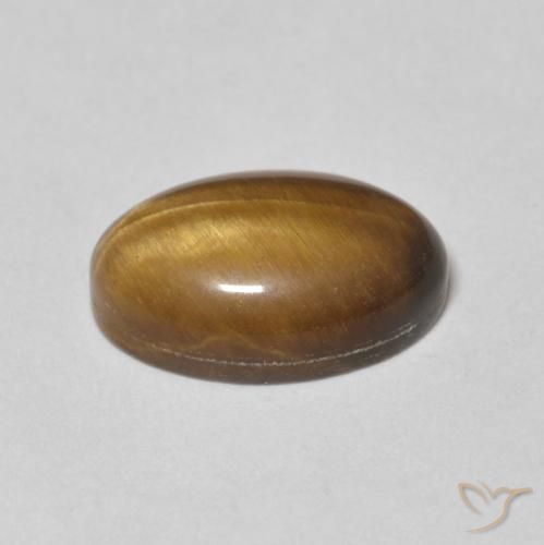 Œil de tigre Marron chaud naturelle ovale, 3.71 ct, Opaque