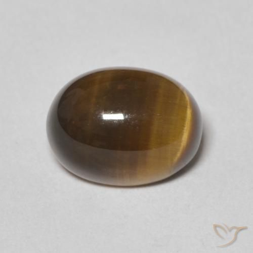 2.09ct Naturel Brun moyen Œil de tigre, ovale, Opaque