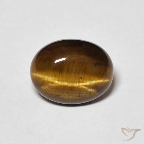 1.68ct Naturel Marron chaud Œil de tigre, ovale, Opaque