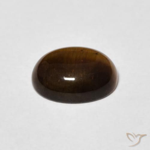 Œil de tigre Marron chaud naturelle ovale, 1.68 ct, Opaque