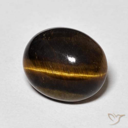 Œil de tigre Medium Dark-Brown naturelle ovale, 4.79 ct, Opaque