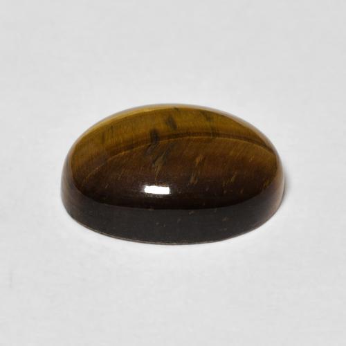 Œil de tigre Brun doré naturelle ovale, 5.06 ct, Opaque