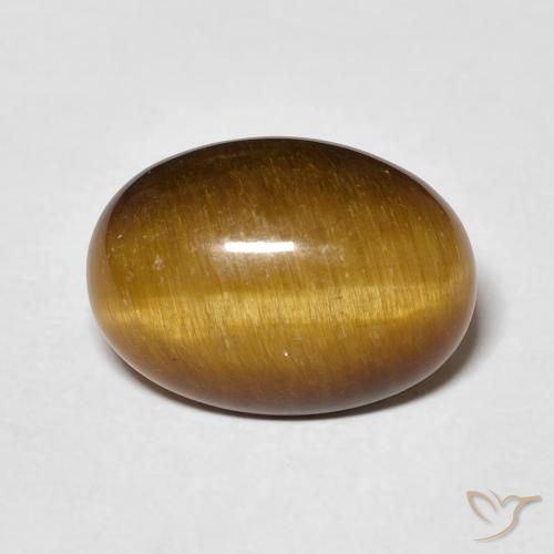4.52ct Naturel Marron jaunâtre Œil de tigre, ovale, Opaque