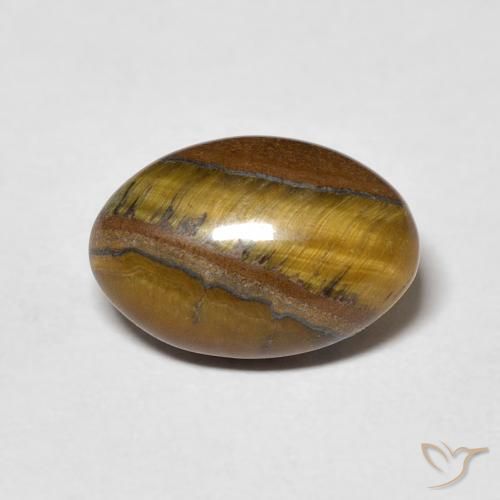 4.24ct Naturel Marron jaunâtre Œil de tigre, ovale, Opaque