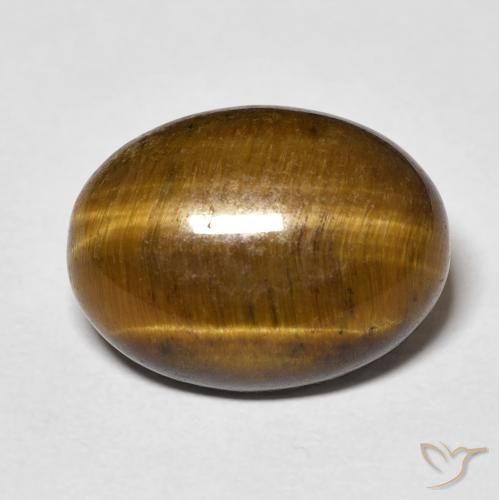 Oeil de Tigre Brun doré naturelle ovale, 9.46 ct, Opaque
