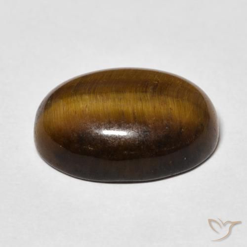 Oeil de Tigre Brun doré naturelle ovale, 9.46 ct, Opaque