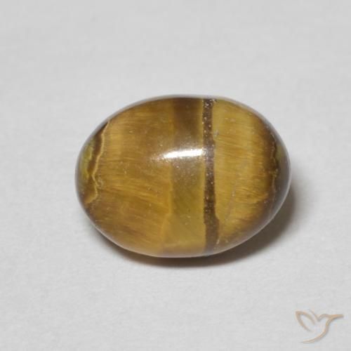 1.60ct Naturel Marron chaud Œil de tigre, ovale, Opaque