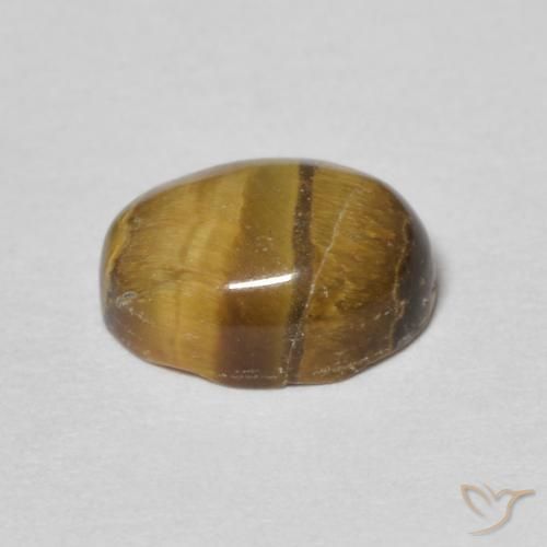 Œil de tigre Marron chaud naturelle ovale, 1.60 ct, Opaque