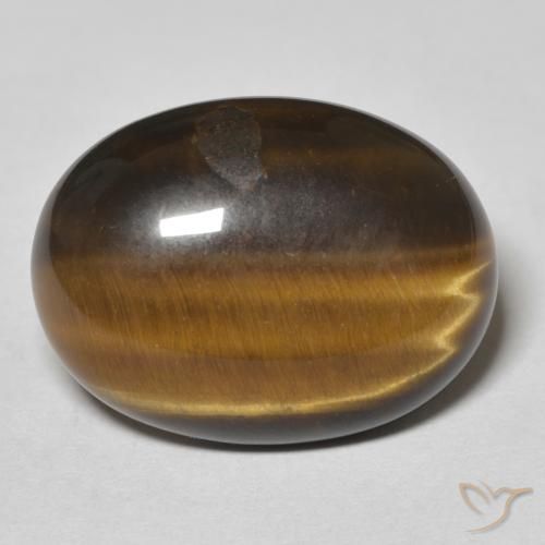 14.88ct Naturel Brun doré Œil de tigre, ovale, Opaque