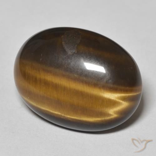 Œil de tigre Brun doré naturelle ovale, 14.88 ct, Opaque