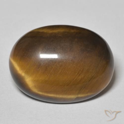 13.59ct Naturel Brun doré Œil de tigre, ovale, Opaque