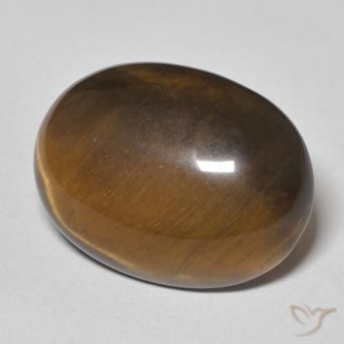 Œil de tigre Brun doré naturelle ovale, 13.59 ct, Opaque