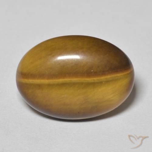 Oeil de Tigre Marron chaud naturelle ovale, 9.64 ct, Opaque