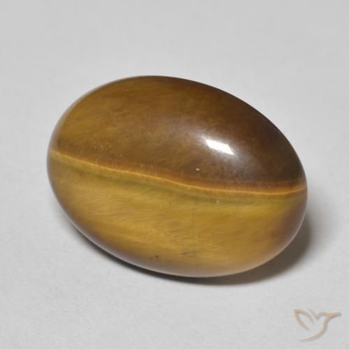 Oeil de Tigre Marron chaud naturelle ovale, 9.64 ct, Opaque