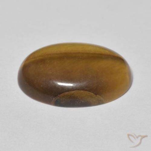 Oeil de Tigre Marron chaud naturelle ovale, 9.64 ct, Opaque