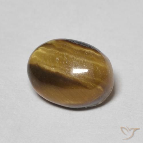 Oeil de Tigre Medium Light-Brown naturelle ovale, 1.68 ct, Opaque