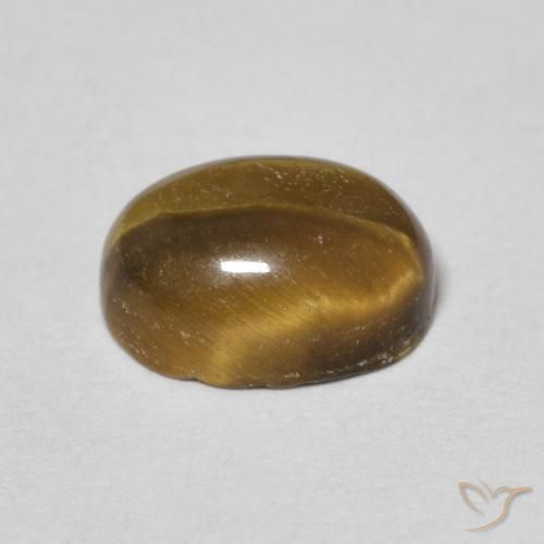 Oeil de Tigre Medium Light-Brown naturelle ovale, 1.68 ct, Opaque