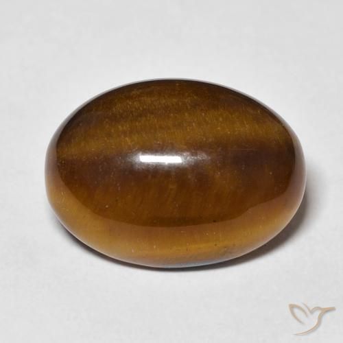 11.06ct Naturel Marron chaud Œil de tigre, ovale, Opaque