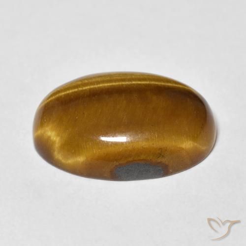 Œil de tigre Marron chaud naturelle ovale, 11.06 ct, Opaque