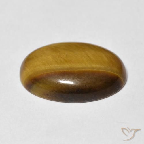Œil de tigre Brun moyen naturelle ovale, 9.25 ct, Opaque