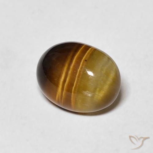 Œil de tigre Brun doré naturelle ovale, 1.82 ct, Opaque