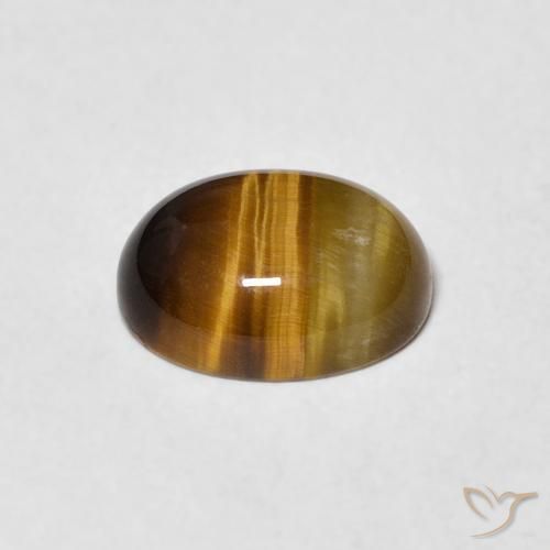 Œil de tigre Brun doré naturelle ovale, 1.82 ct, Opaque