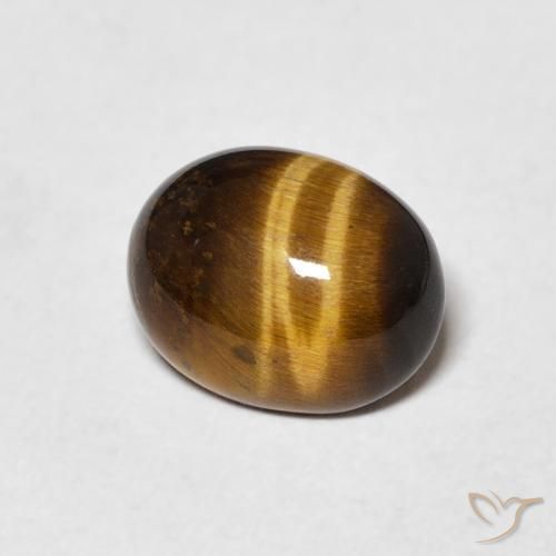 Œil de tigre Marron jaunâtre naturelle ovale, 1.71 ct, Opaque