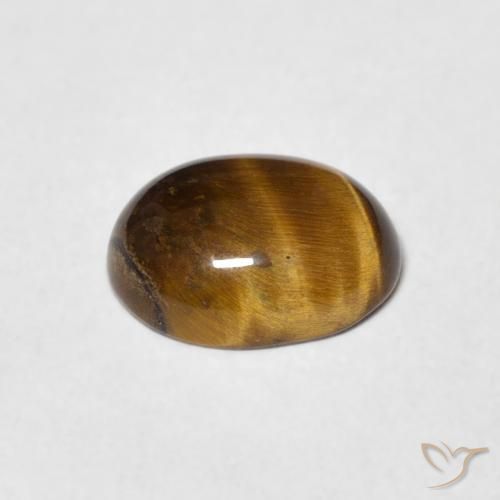Œil de tigre Marron jaunâtre naturelle ovale, 1.71 ct, Opaque