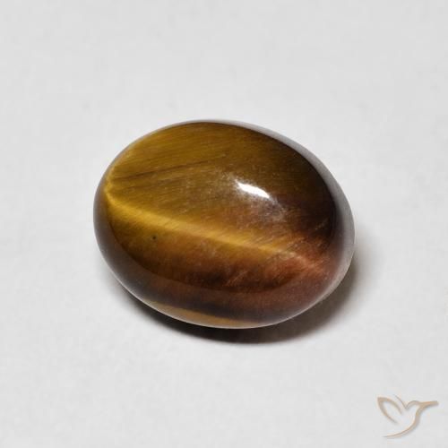 Œil de tigre Brun pain d'épices naturelle ovale, 3.31 ct, Opaque