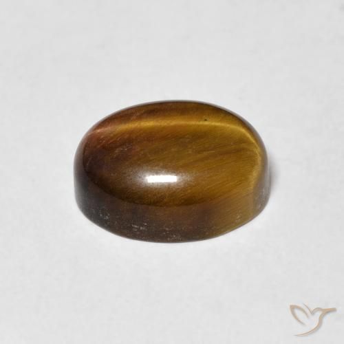 Œil de tigre Brun pain d'épices naturelle ovale, 3.31 ct, Opaque