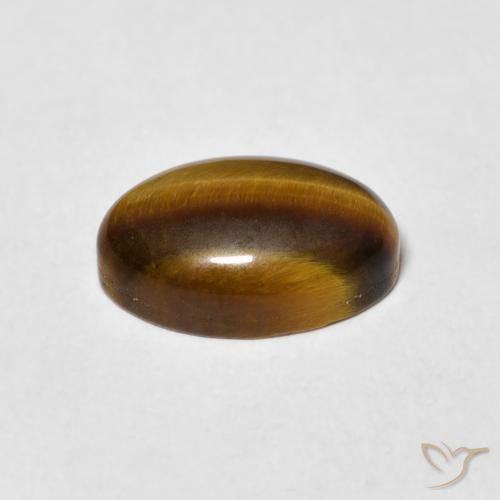Œil de tigre Marron chaud naturelle ovale, 4.04 ct, Opaque