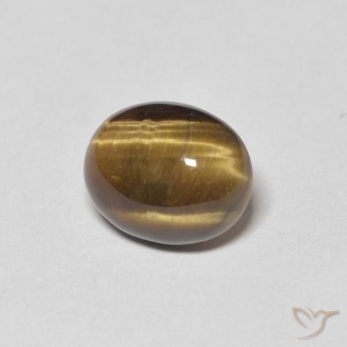 Œil de tigre Brun doré naturelle ovale, 3.85 ct, Opaque