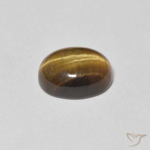 Œil de tigre Brun doré naturelle ovale, 3.85 ct, Opaque