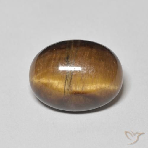 10.44ct Naturel Brun moyen Œil de tigre, ovale, Opaque