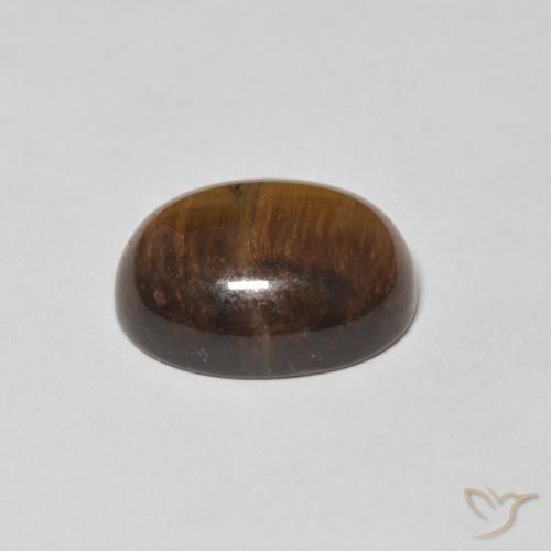 Œil de tigre Brun moyen naturelle ovale, 10.44 ct, Opaque