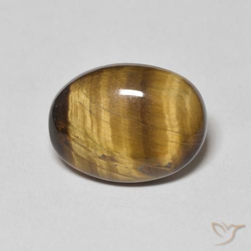 8.10ct Naturel Marron jaunâtre Œil de tigre, ovale, Opaque