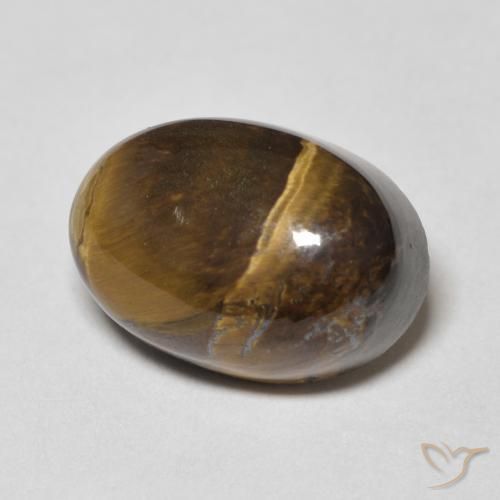 Œil de tigre Brun doré naturelle ovale, 8.83 ct, Opaque