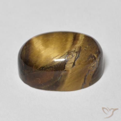 Œil de tigre Brun doré naturelle ovale, 8.83 ct, Opaque