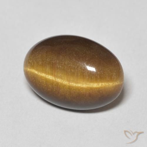 Oeil de Tigre Marron chaud naturelle ovale, 5.56 ct, Opaque