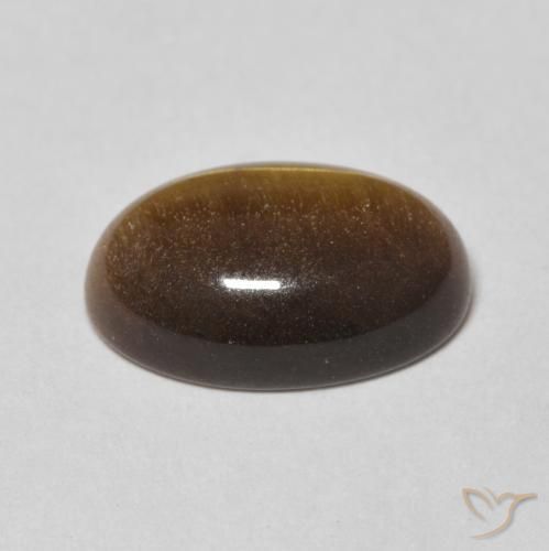 Oeil de Tigre Marron chaud naturelle ovale, 5.56 ct, Opaque