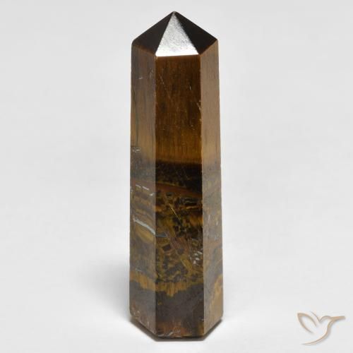 Œil de tigre Medium Light-Brown naturelle Fantaisie, 31.74 ct, Opaque